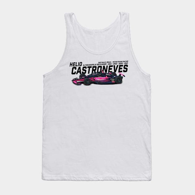 Helio Castroneves 2021 Indy Winner (black) Tank Top by Sway Bar Designs